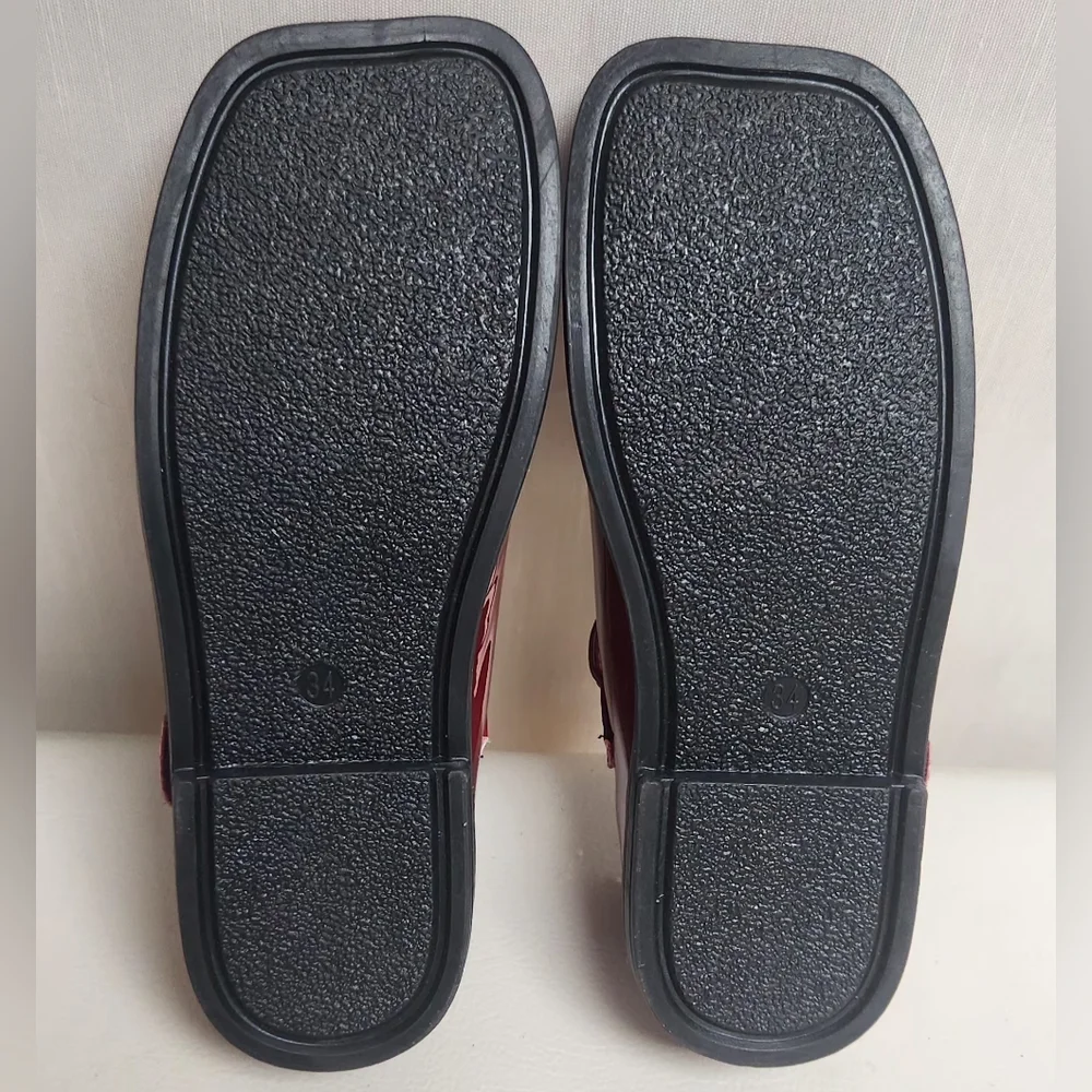 Kids Red Bow Shoes